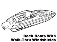 Deck Boat w/ W Thru WindShield